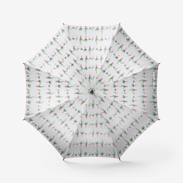 Зонт «Кактусы на сером»