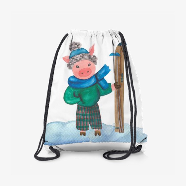 Рюкзак «Поросёнок с лыжами»