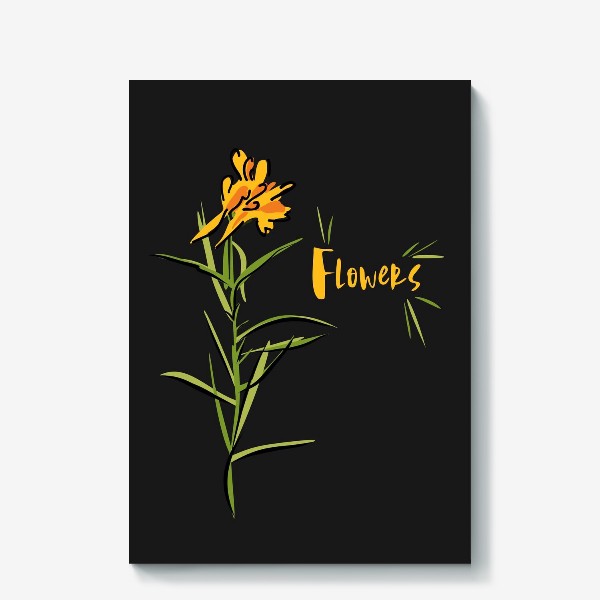 Холст «Желтый цветок»