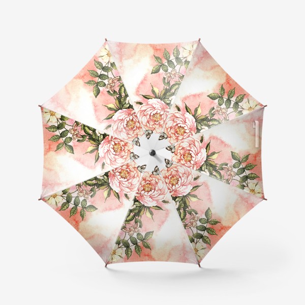 Зонт «Нежные акварельные цветы»