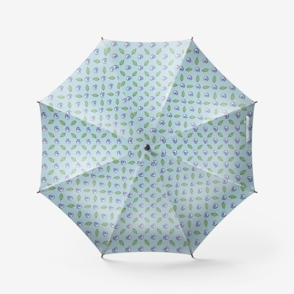 Зонт «Голубика с листьями»