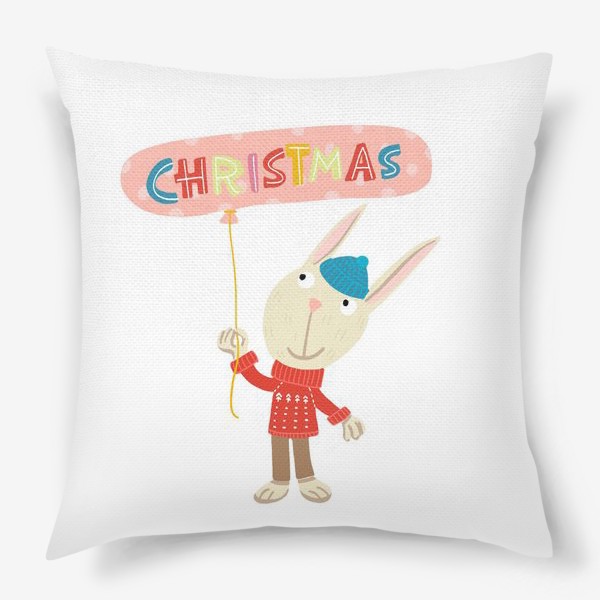 Подушка «Рождественский зайка»