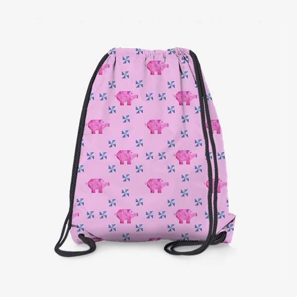 Рюкзак «свинка хрю узор 2 розовый»