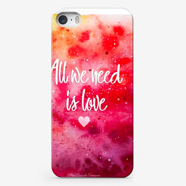 Чехол iPhone «Любовь - всё, что нам нужно. Слова»