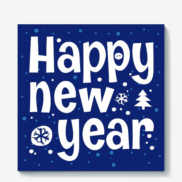 Холст «happy new Year words»