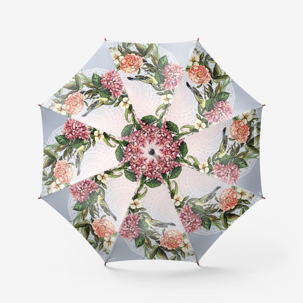 Зонт &laquo;Изящный цветочный венок&raquo;