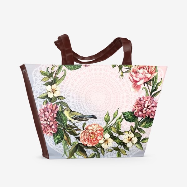 Пляжная сумка &laquo;Изящный цветочный венок&raquo;