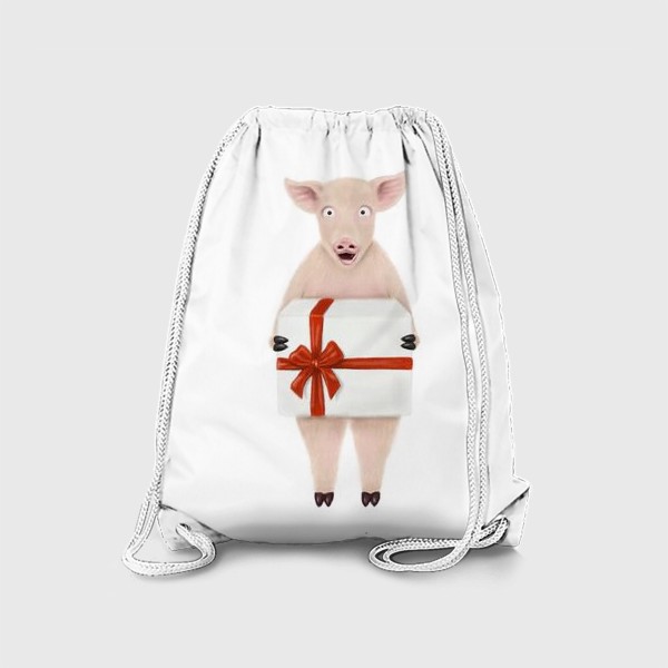 Рюкзак «Свинка с подарком»