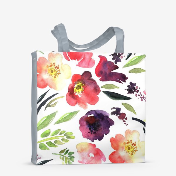 Сумка-шоппер «Яркий цветочный паттерн»