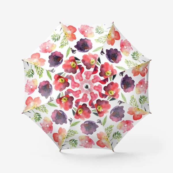 Зонт «Яркий цветочный паттерн»