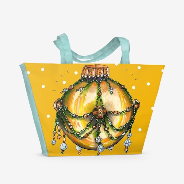 Пляжная сумка «Новый год Елочный шарик »