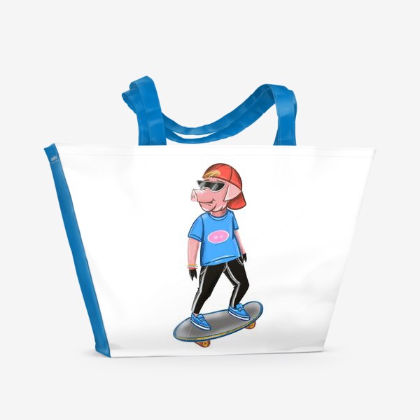 Пляжная сумка «свино скейтер»