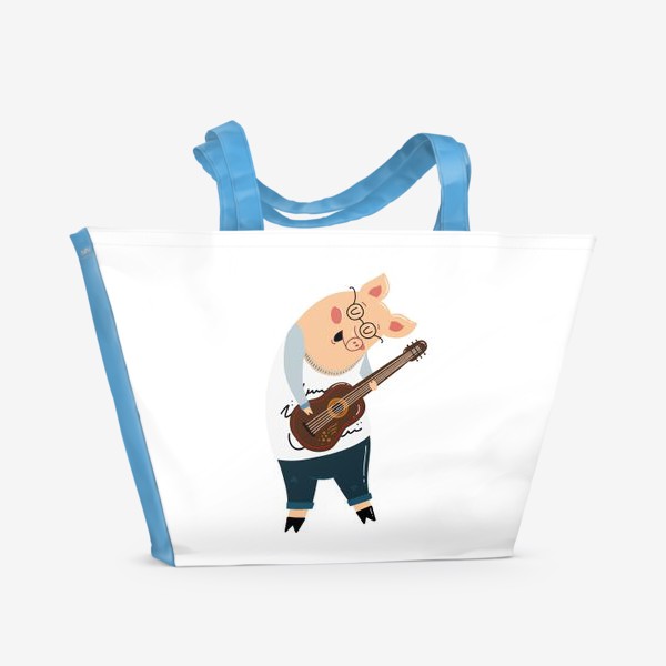 Пляжная сумка «Хрюн Музыкант»