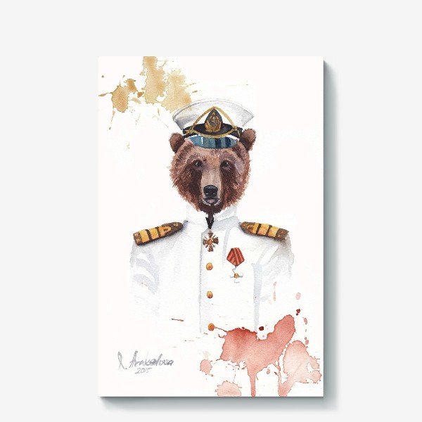 Холст «Медведь моряк»