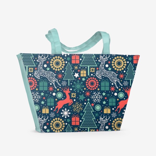 Пляжная сумка «Christmas pattern»