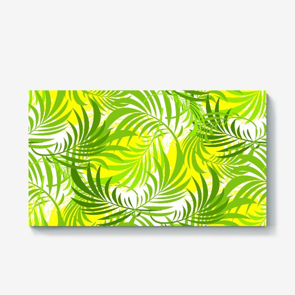 Холст «Seamless  pattern with tropical leaves»