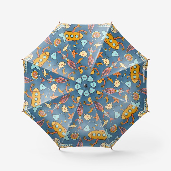 Зонт «Субмарина и подводный мир»