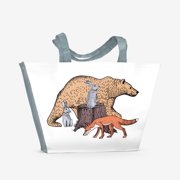 Пляжная сумка «Лесные звери»