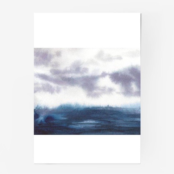 Постер «Пасмурное небо над водой»