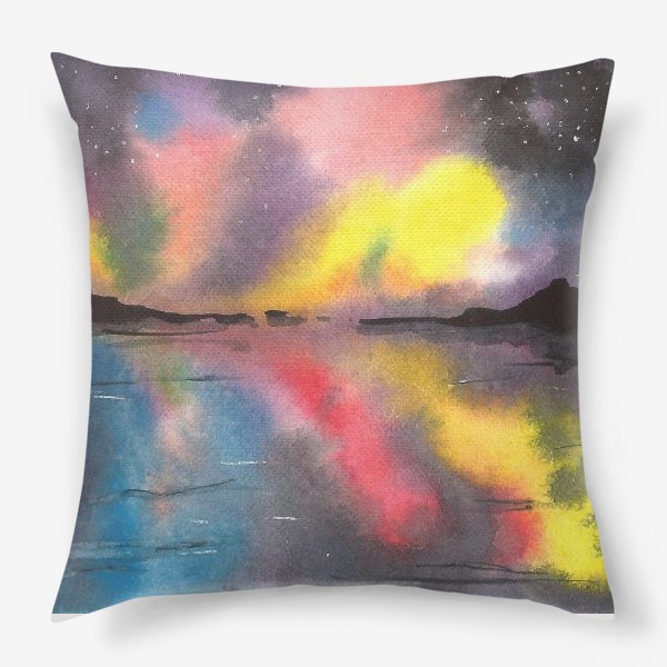 Подушка «Звездное небо над водой»