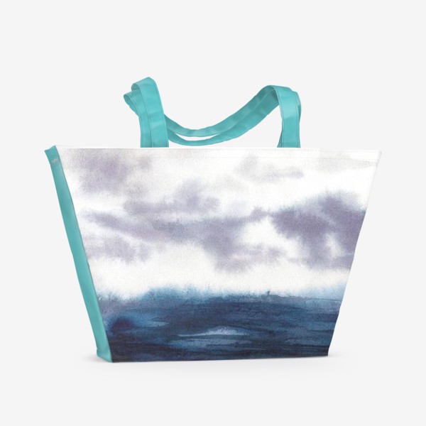 Пляжная сумка &laquo;Пасмурное небо над водой&raquo;