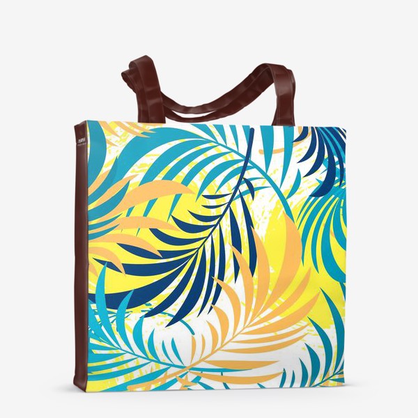 Сумка-шоппер «Seamless  pattern with tropical leaves»