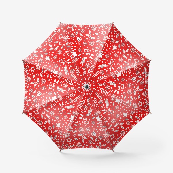 Зонт «Яркий новогодний паттерн»