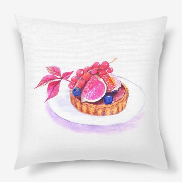 Подушка «Пирожное с ягодами и инжиром»