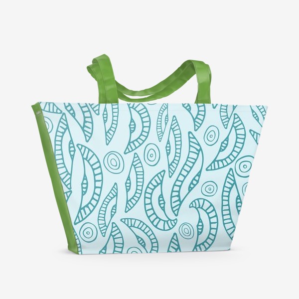 Пляжная сумка «Волны, абстракция»