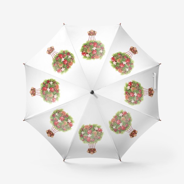 Зонт &laquo;Новогодний воздушный шар&raquo;