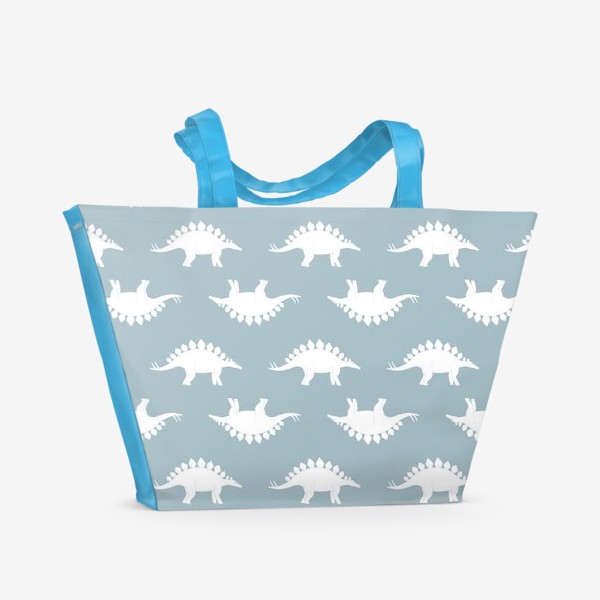 Пляжная сумка «Паттерн с динозаврами»