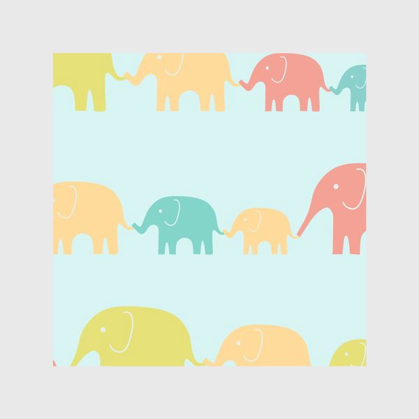 Шторы «Слоники цветные»