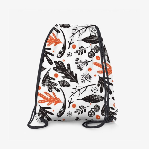 Рюкзак «Осенний паттерн с дубовыми листьями»