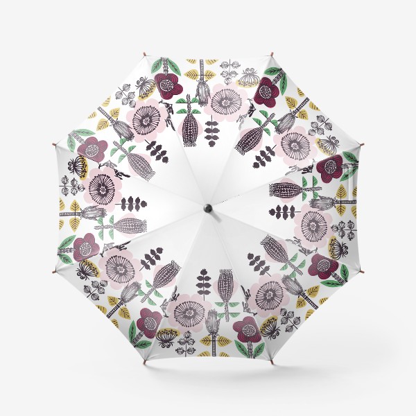Зонт «Цветы в скандинавском стиле»