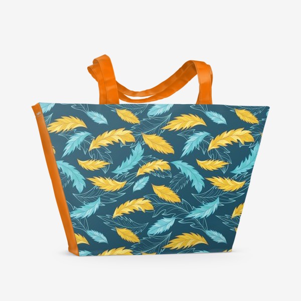 Пляжная сумка «Изысканные тропические листья»