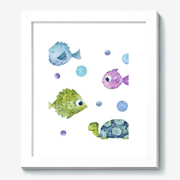 Картина «Морские рыбки и черепашка»
