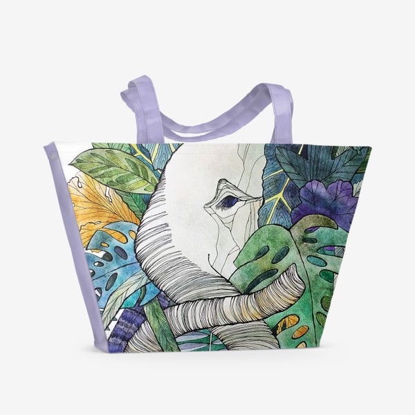 Пляжная сумка «Слон. Джунгли. Тропики»