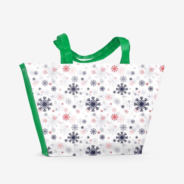 Пляжная сумка «Цветные снежинки»