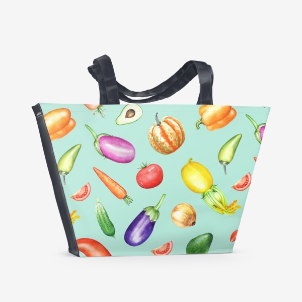 Пляжная сумка «Овощная грядка 2»