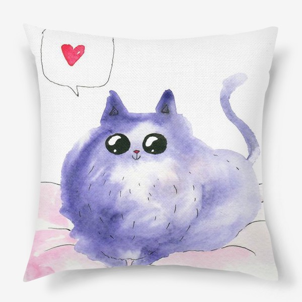 Подушка «Фиолетовый кот »