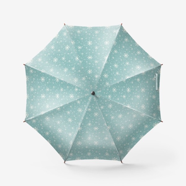 Зонт «Снежинки на голубом фоне»