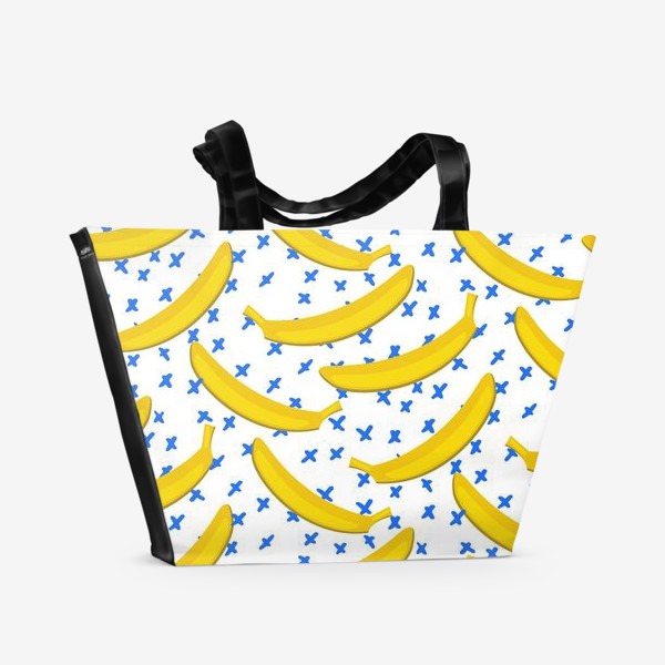 Пляжная сумка «Seamless  pattern with bananas.»