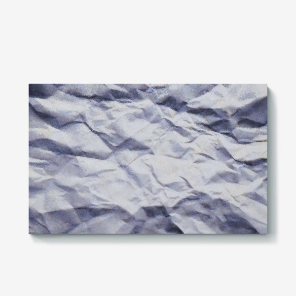 Холст «Синяя морщинистая текстура»