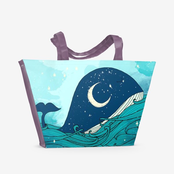 Пляжная сумка «Китовая сказка 4»