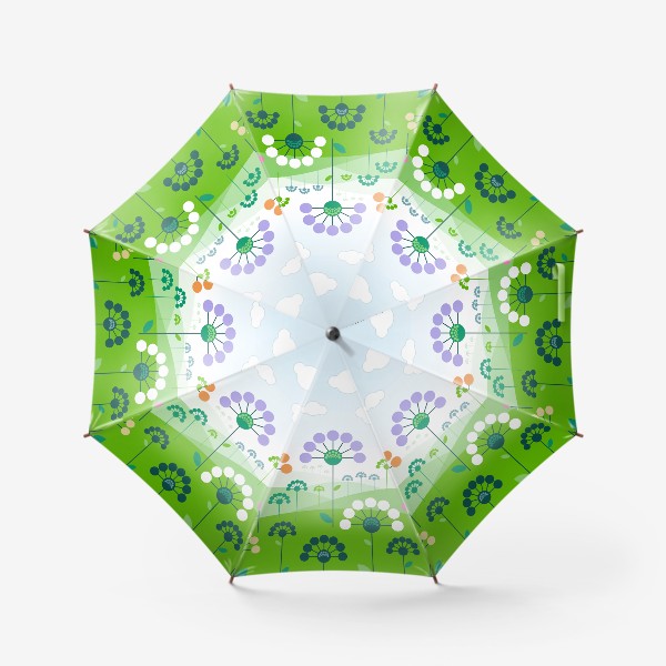 Зонт «пейзаж с цветами»