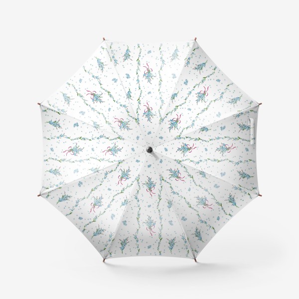 Зонт «Весенний бесшовный паттерн с незабудками»