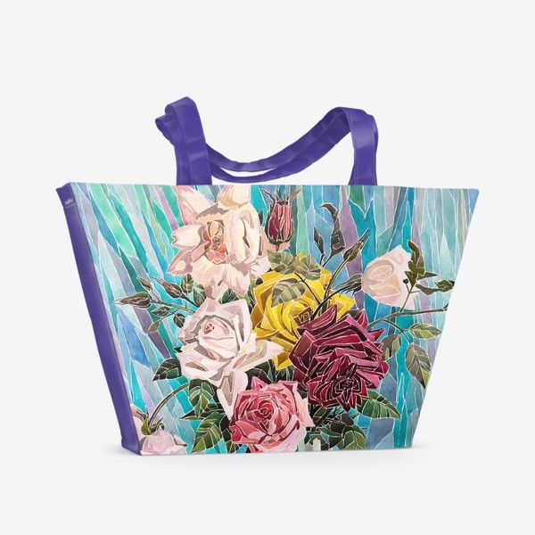 Пляжная сумка «Садовые розы»