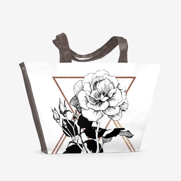 Пляжная сумка «Роза. графика»