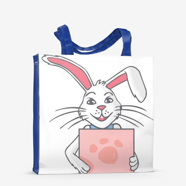 Сумка-шоппер &laquo;белый кролик иллюстрация&raquo;