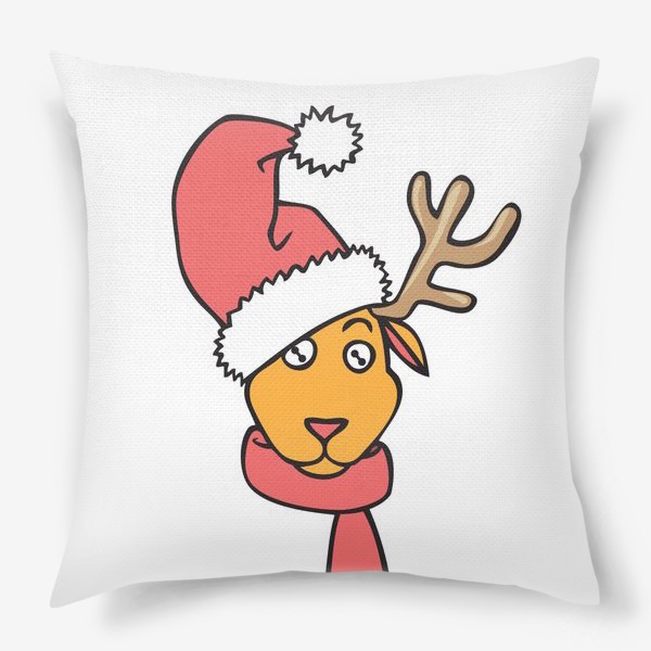 Подушка «северный олень в рождество»